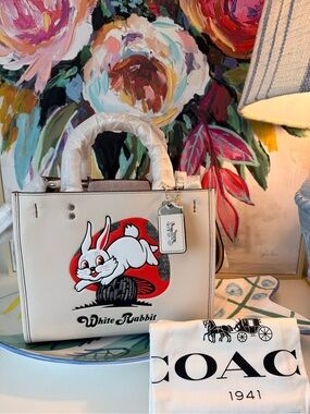 New Rare Collectible Coach x White Rabbit Rogue Bag 25 Asian Limited Edition